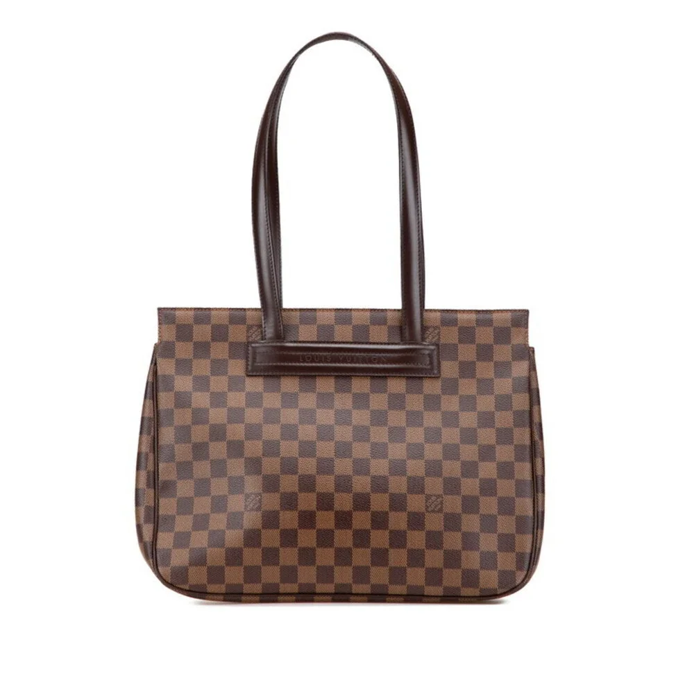 LOUIS VUITTON Brown Damier Leather Tote Bag - Picture 1 of 10